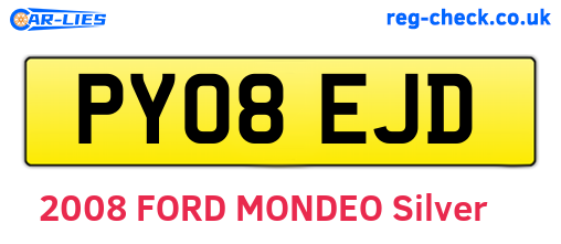 PY08EJD are the vehicle registration plates.