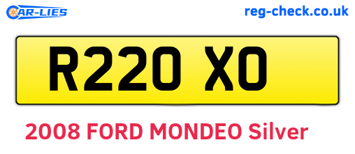 R22OXO are the vehicle registration plates.