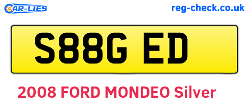 S88GED are the vehicle registration plates.