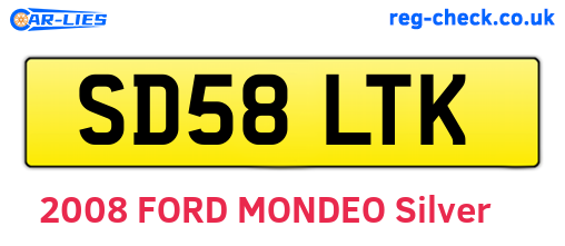 SD58LTK are the vehicle registration plates.