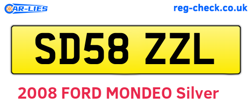 SD58ZZL are the vehicle registration plates.