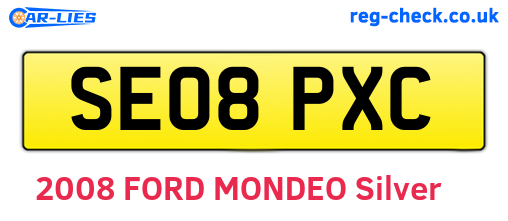 SE08PXC are the vehicle registration plates.