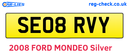 SE08RVY are the vehicle registration plates.