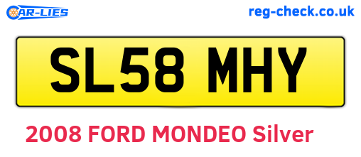 SL58MHY are the vehicle registration plates.