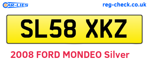 SL58XKZ are the vehicle registration plates.