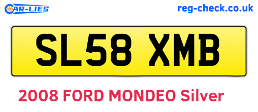 SL58XMB are the vehicle registration plates.