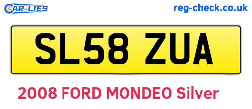 SL58ZUA are the vehicle registration plates.
