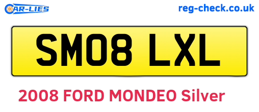 SM08LXL are the vehicle registration plates.
