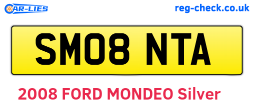 SM08NTA are the vehicle registration plates.