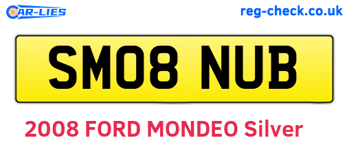 SM08NUB are the vehicle registration plates.