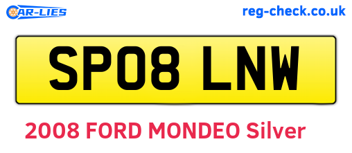 SP08LNW are the vehicle registration plates.