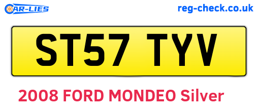 ST57TYV are the vehicle registration plates.