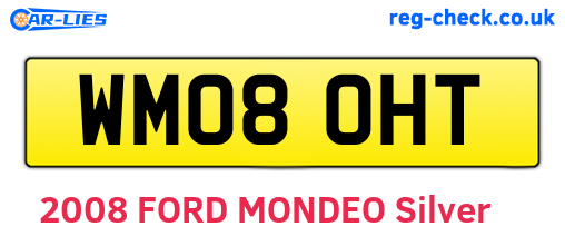 WM08OHT are the vehicle registration plates.
