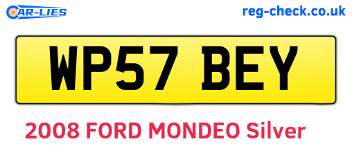 WP57BEY are the vehicle registration plates.