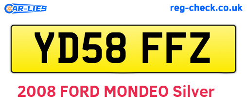 YD58FFZ are the vehicle registration plates.