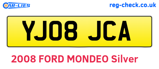 YJ08JCA are the vehicle registration plates.