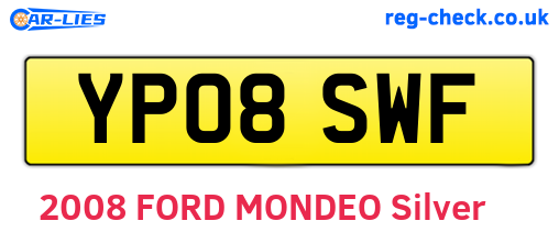 YP08SWF are the vehicle registration plates.