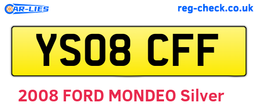 YS08CFF are the vehicle registration plates.