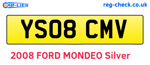 YS08CMV are the vehicle registration plates.