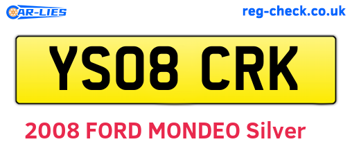 YS08CRK are the vehicle registration plates.