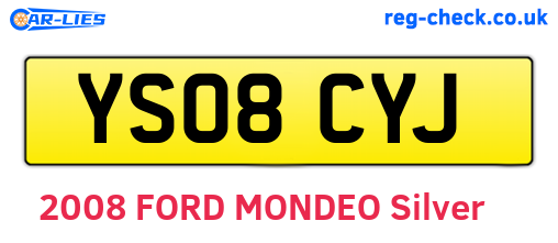 YS08CYJ are the vehicle registration plates.