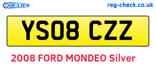 YS08CZZ are the vehicle registration plates.