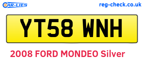 YT58WNH are the vehicle registration plates.