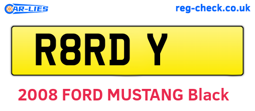 R8RDY are the vehicle registration plates.