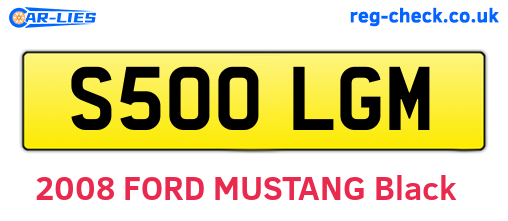 S500LGM are the vehicle registration plates.