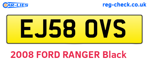 EJ58OVS are the vehicle registration plates.