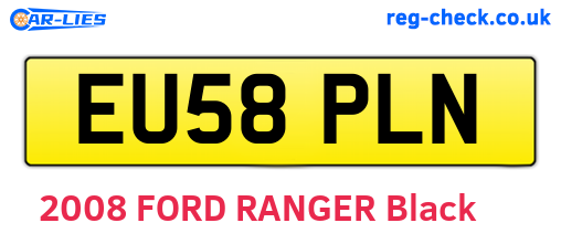 EU58PLN are the vehicle registration plates.
