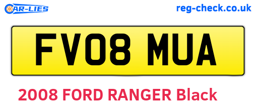 FV08MUA are the vehicle registration plates.