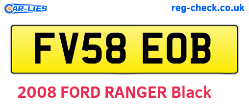 FV58EOB are the vehicle registration plates.