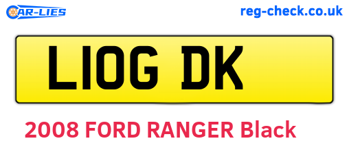 L10GDK are the vehicle registration plates.