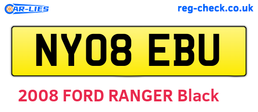 NY08EBU are the vehicle registration plates.