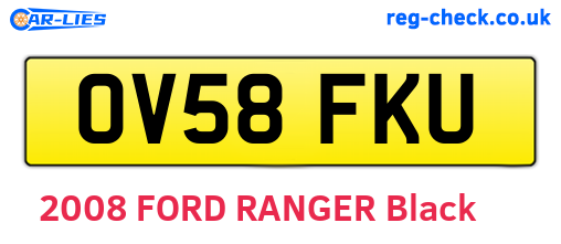 OV58FKU are the vehicle registration plates.
