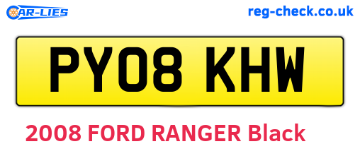 PY08KHW are the vehicle registration plates.