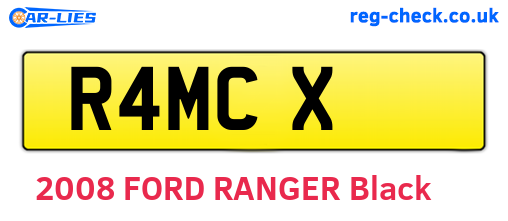 R4MCX are the vehicle registration plates.