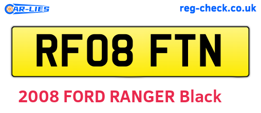 RF08FTN are the vehicle registration plates.