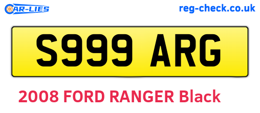 S999ARG are the vehicle registration plates.