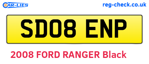 SD08ENP are the vehicle registration plates.