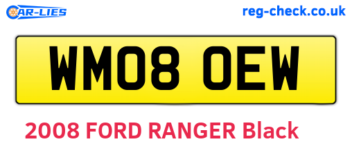 WM08OEW are the vehicle registration plates.