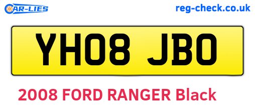 YH08JBO are the vehicle registration plates.