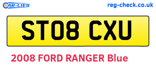 ST08CXU are the vehicle registration plates.