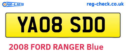 YA08SDO are the vehicle registration plates.