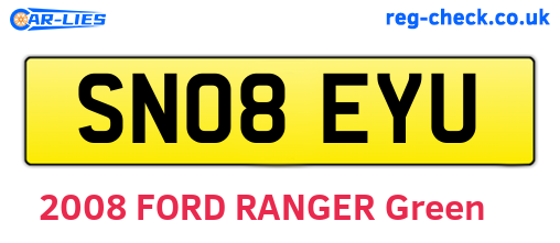 SN08EYU are the vehicle registration plates.