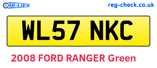 WL57NKC are the vehicle registration plates.