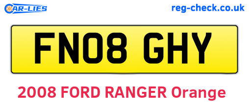 FN08GHY are the vehicle registration plates.