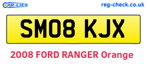 SM08KJX are the vehicle registration plates.