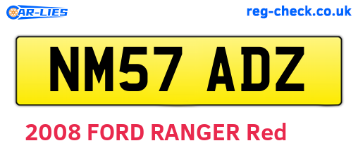 NM57ADZ are the vehicle registration plates.